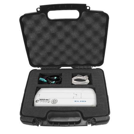 SAFE n SECURE Hard Travel Carrying Case with Dense Foam for Elmo MO-1 (1337) Visual Presenter / Document Scanner, Cables and Accessories