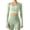 Light Milky Green, variant on Womens Cutout Yoga Tops Sports Workout Crop Tops T Shirts Lady Long Sleeve Stretch Jacket Tee Halter Neck Thumb Holes Bra Sweatshirt with Removable Pad