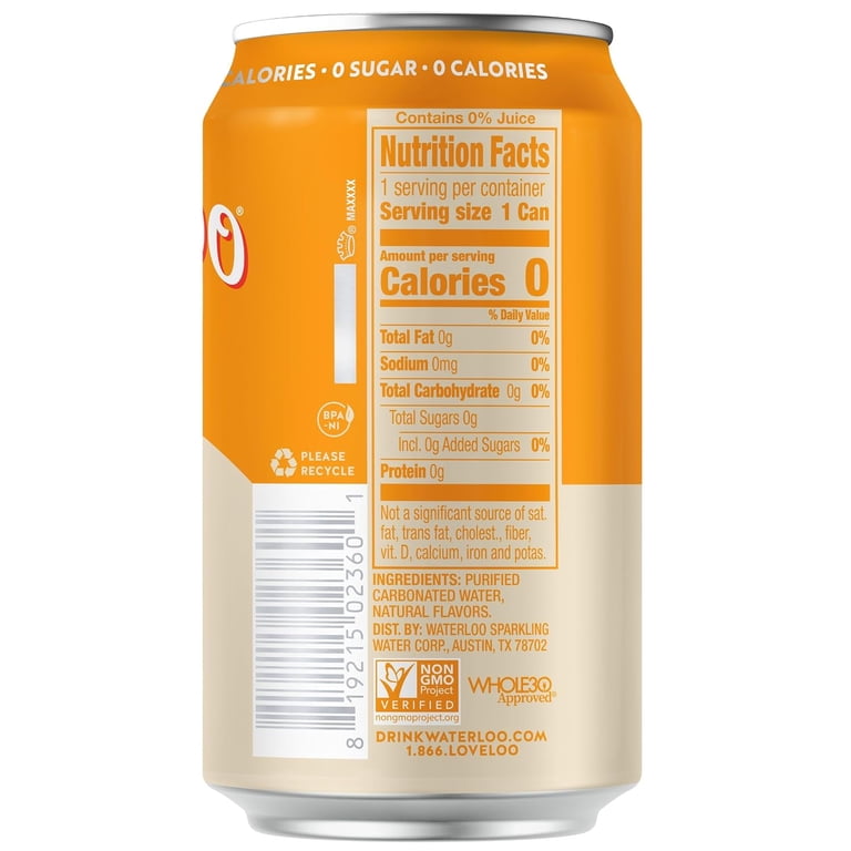 Waterloo Ruby Red Tangerine Sparkling Water, 12 fl oz, 12 Pack photo 8