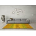thumbnail image 3 of Ahgly Company Machine Washable Indoor Rectangle Abstract Yellow Modern Area Rugs, 5' x 8', 3 of 4