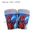 thumbnail image 5 of Platos, vasos, pañuelos, tenedores y cucharas de cumpleaños con temática de Spider Man, decoraciones para fiestas, 5 of 5