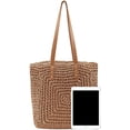 thumbnail image 5 of Kukuzhu Women Straw Shoulder Handbag Tote Shoulder Bag Summer Beach Woven Handmade Weaving Casual Bag for Vocation Travel, 5 of 6