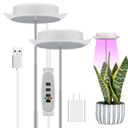 

LED Grow Light for Indoor Plants 104 Plant Lights with 3 Timer and 10 Dimmable Levels Height Adjustable Full Spectrum Growing Lamp Jazz Hat Style Growth Stake Small