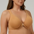 thumbnail image 5 of MELENECA Women's Front Closure Bras Plus Size Unlined Underwire Back Support Posture Bra Taupe 36DD, 5 of 7