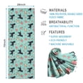 thumbnail image 2 of 70x26 Inch Yoga Towel, Sweat Absorbent Non-Slip Mat for Hot Yoga, Pilates & Fitness,Labrador Floral Turquoise Pattern, 2 of 5