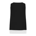 thumbnail image 4 of Xunlbb Tank Top for Women Summer Casual Patchwork Fake Two-piece Sleeveless Top T-shirt Round Neck Sleeveless Garment Sleeveless Tops for Women S-2XL, 4 of 6