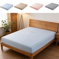 thumbnail image 1 of Yhmxh Sábana bajera ajustable para cama completa, sábana bajera ajustable individual, ropa de cama de lujo ultrasuave de hotel con bolsillos profundos de 6 a 12 pulgadas, sábana transpirable y fres, 1 of 6