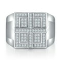 thumbnail image 2 of Mens Moissanite Ring 925 Sterling Silver Moissanite Iced Out Rings for Men Heavy Hip Hop Ring D/ E Color VVS1 Diamond Pave Rings Size:5-10, 2 of 7