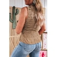 thumbnail image 3 of TinyCribz Smoke Gray Shirred Ruffle Hem Tank Top for Women – Slim Fit Sleeveless Summer Top, Viscose Blend S, 3 of 12