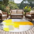 thumbnail image 5 of Yellow Gray Round Area&nbsp;Rug 8ft Graffiti Color Block Mottled Geometric Modern Non-Slip&nbsp;Washable Circle Rugs Soft Felt Indoor Floor Mat for Bedroom Kitchen Living Room Bathroom, 5 of 9