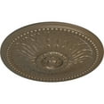 thumbnail image 3 of 29 3/8"OD x 2 7/8"P Springtime Ceiling Medallion, Hand-Painted Warm Silver, 3 of 5
