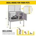 thumbnail image 6 of Guinea Pig Cage Rabbit Hutch Indoor Bunny Cage for Small Animal with Wire Floor Grid Movable, 6 of 6