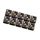 thumbnail image 2 of Paquete de 10 dados de seis caras, juguetes de barra opacos D6 de 16 mm para juegos de mesa de rol y matemáticas. Dorado, 2 of 6