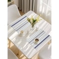 thumbnail image 5 of Gray Stripe Placemats Set of 4, Modern Abstract Art Navy Blue Striped Rustic Placemats for Dining Table, Place Mats for Kitchen Tabletop, Waterproof Wipeable Dining Table Mats Set, 5 of 9