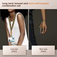 thumbnail image 5 of YAOMOBB Keychain Lanyard Sunflower Pattern Phone Lanyard Sturdy Anti Lost Colorful Polyester Keychain Card Holder, 5 of 5