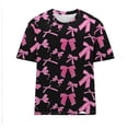thumbnail image 4 of Camisetas Casuales de Manga Corta con Cuello de Tripulación Impresa de San Valentín Tee Gráfica Ligera Top 95% Poliéster 5% Elastano para el Uso Diario, Camiseta de Moda Cómoda, 4 of 8