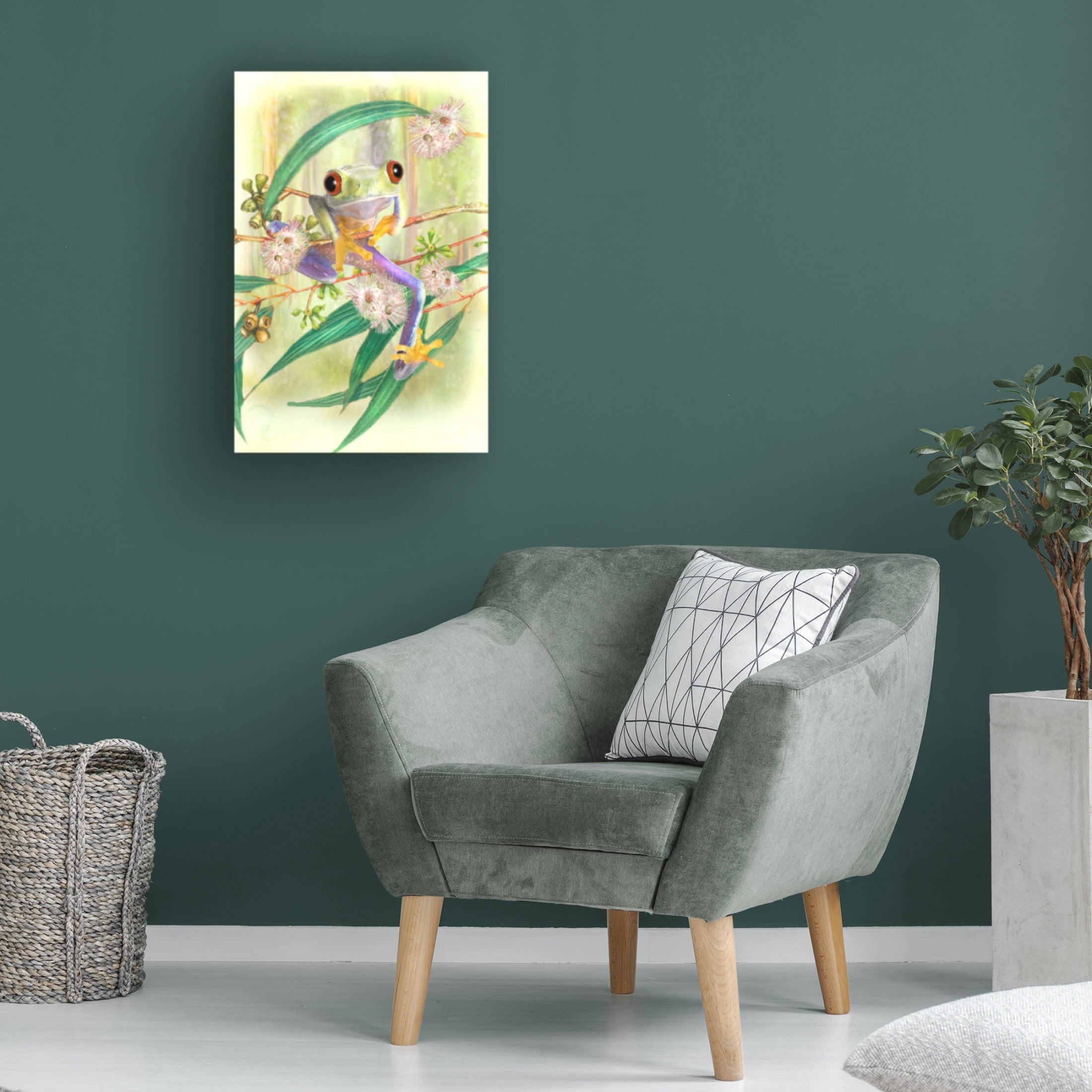 Canvas Wall Art - Trudi Simmonds 'Tree Frog' Wall Art for Living Room, Bedroom, or Office Décor by Trademark Fine Art - 30 x 47 Inches