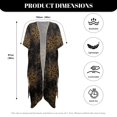 thumbnail image 6 of HELLHERO Breathable Long Kimono Swimsuit Cover Up for Vacation Polyester Lightweight Bathing Suit Cover Up Floral Design, 6 of 6