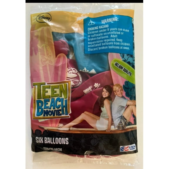 12" TEEN BEACH MOVIE Latex Birthday Balloon • Party Supplies Decorations Balloon - Pack of 6