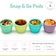 thumbnail image 2 of Melii Snap & Go Contenedores de almacenamiento de alimentos para bebés con tapas, contenedores para refrigerios, aptos para congelador, 6 oz - paquete de 4, original, 2 of 5