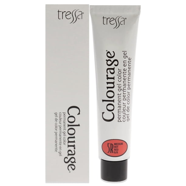 Tinte permanente en gel Colourage - 5R Medium Hot Red de Tressa para unisex - Tinte para cabello de 2 oz Tressa Color de pelo 2 oz