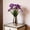 Purple#3, variant on Artificial Flower Bouquet Daffodils Lilies Lifelike Faux Floral Arrangement Plastic Decorative Flowers White Pink Yellow 13.78" Reusable Indoor Outdoor Centerpiece Wedding Home Decor Accent