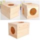 thumbnail image 2 of Natural Wood Small Pet House Bed Summer Hamster Guinea Pig Chinchilla House Cage Nest, 2 of 3