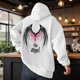 thumbnail image 1 of MHFRRA Sudadera con Capucha y Estampado de Ángel de Invierno, Informal, Suave, Cómoda, Cálida y Gruesa, de Manga Larga, para Actividades Al Aire Libre Blanco, 1 of 3