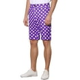 thumbnail image 5 of INSPIRE CHIC Men's Shorts Polka Dots Flat Front Summer Chino Golf Shorts 38 Purple, 5 of 6