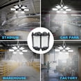thumbnail image 3 of Zechuan LED Garage Light, 200W Plug-in Led Shop Light with 6+1 Adjustable Panels –Linkable, 20000LM Super Bright Deformable Ceiling Warehouse Light –Perfect for Garage, Attic, Workspace- 2 Pack, 3 of 7