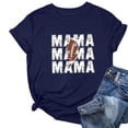 thumbnail image 4 of Mujeres Manga Corta Tops Impreso Cuello Redondo Camiseta Superior, Poliéster Spandex Vintage Humor, 4 of 4