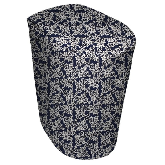 Floral Damask Cover Compatible with Ninja Creami Ice Cream Maker by Penny's Needful Things (Regular) (Navy Blue)