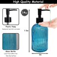 thumbnail image 2 of Set dispensador de jabón YYTSGG de vidrio azul, 400 ml, recargable (paquete de 2), 2 of 6