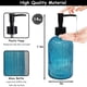 thumbnail image 2 of Set dispensador de jabón YYTSGG de vidrio azul, 400 ml, recargable (paquete de 2), 2 of 6