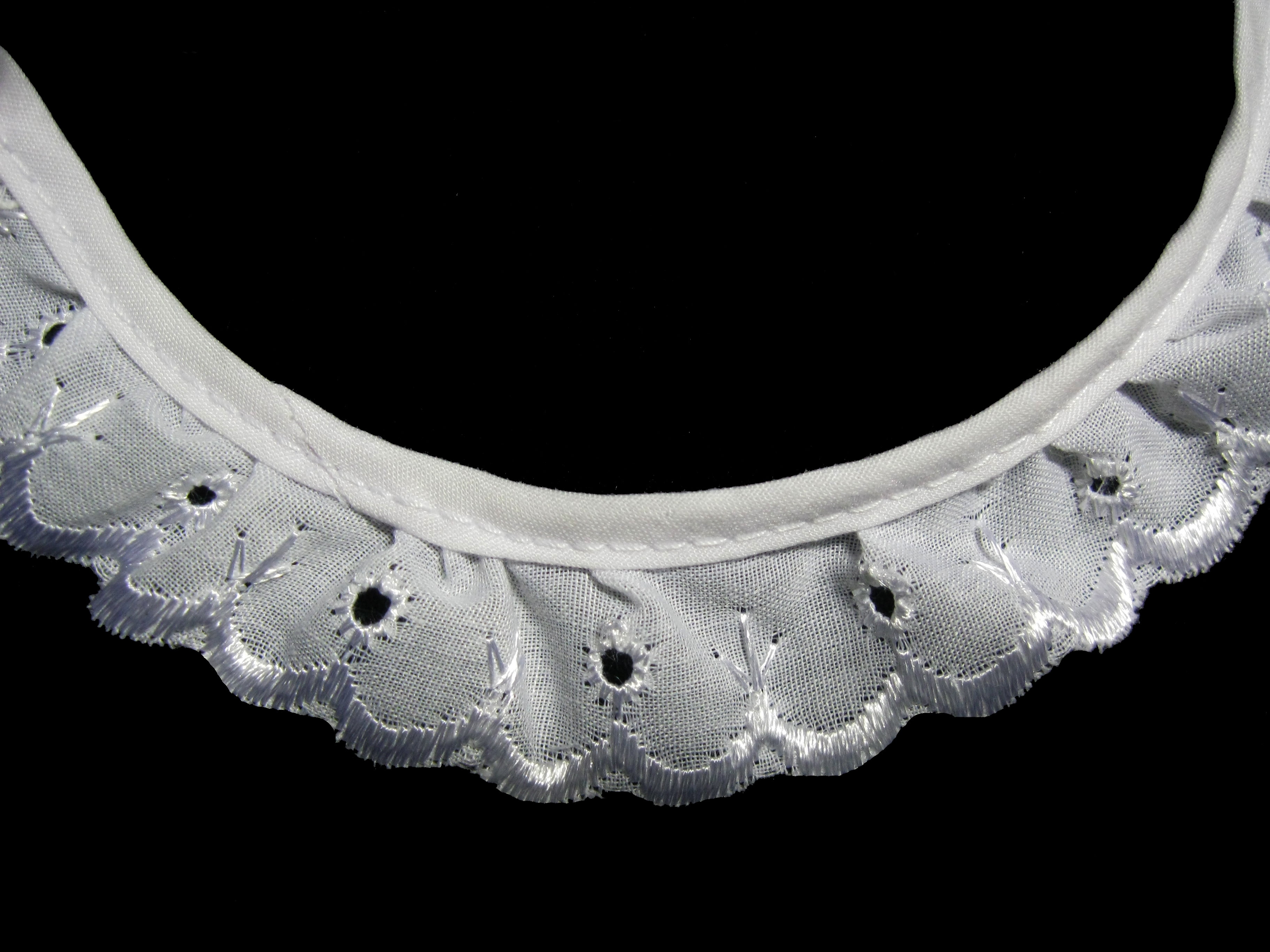Lily 1.75/" White Ruffled Gathered Raschel Lace Trim Sewing Notions Wholesale