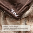 thumbnail image 3 of Bare Home Faux Fur Blanket - 47" x 60" - Ultra Soft Fleece - Throw, Variegated Mocha, 3 of 8