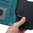 thumbnail image 3 of ELEHOLD for iPhone 11 Wallet Crossbody Case PU Leather Cover with Card Slots Magnetic Clasp Kickstand Detachable Wriststrap Shoulder Strap Flip Shockpoof Cover,green, 3 of 8
