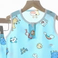 thumbnail image 4 of TOWED22 Toddler Baby Boy Clothes 6 12 18 24 Month 2T 3T Summer Outfits Sleeveless Tank Vest T-Shirt + Casual Shorts Set Mint Green,7-8 Y, 4 of 4