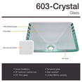 thumbnail image 3 of MR Direct 603 Crystal Vessel Sink Ensemble with a Brushed Nickel finish 718 faucet, pop-up drain, and sink ring., 3 of 7