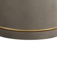 thumbnail image 5 of 39 Inch Round Concrete Dining Table with Metal Accents, Gray - Saltoro Sherpi, 5 of 5