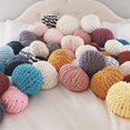 thumbnail image 4 of ORUYROP 2-Pack Bulky Super Chunky Chenille Yarn Arm Knitting Blanket Yarn Deep Red Jumbo Chenille Yarn DIY Mat Hat Scarf Yarn Per Skein 250g-8oz, 4 of 6