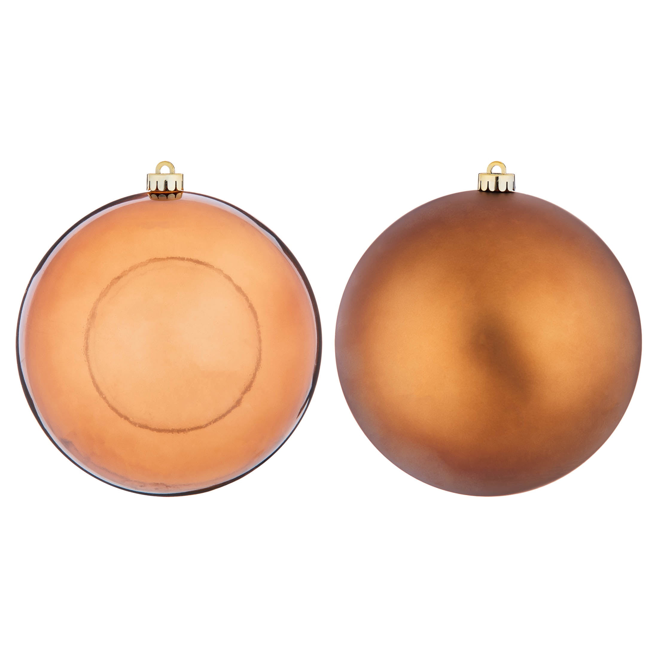 2-Count Bronze Jumbo Ball Shatterproof Christmas Ornaments, 8.5", by Holiday Time