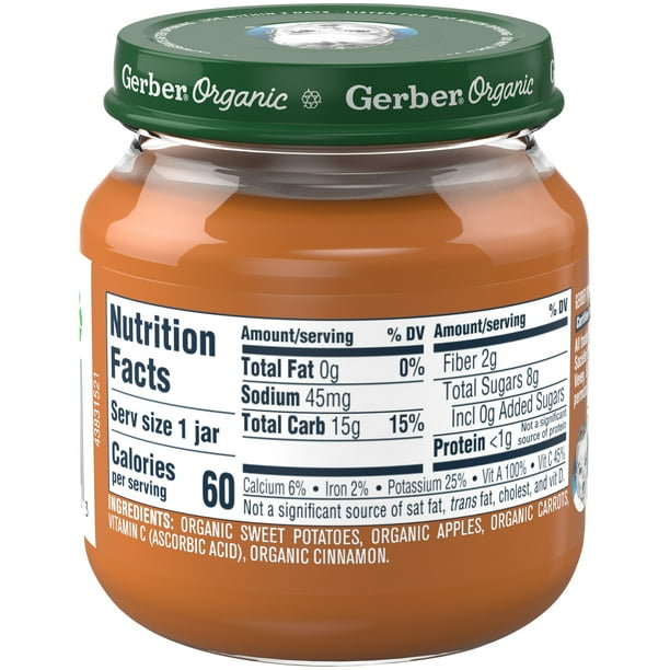 Gerber 2nd Foods Organic Sweet Potato Apple Carrot
