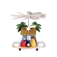 thumbnail image 2 of Alexander Taron 7.5" Brown and Red Christian Ulbricht Nativity Pyramid Candle Holder Decoration, 2 of 2