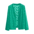 thumbnail image 1 of RXIRUCGD Cardigan à Manches Longues en Dentelle Ajourée pour Femmes, Vert, Taille : 5TG, 1 of 2
