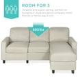 Best Choice Products Linen Sectional Sofa Couch w/ Chaise Lounge