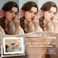 thumbnail image 3 of FENNIO Vanity Mirror with Lights, 12" x 16" Lighted Makeup Mirror with Smart Touch Control, 3 Color Modes & Brightness Adjustable, LED Makeup Mirror with 10X Magnification, 360° Rotation for Bedroom, 3 of 7
