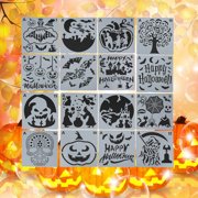 Willstar Halloween Plastic Painting Stencils Reusable Halloween Template for DIY Craft Drawing Spraying