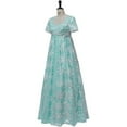 thumbnail image 2 of Kate Sharma Dress High Waistline Regency Era Dress Jane Austen Tea Party Gown, 2 of 7