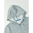 thumbnail image 5 of HILEELANG 4-12 Toddler/Little/Big Boys Girls Gray Solid Color Zip Up Hoodie 5-6, 5 of 6